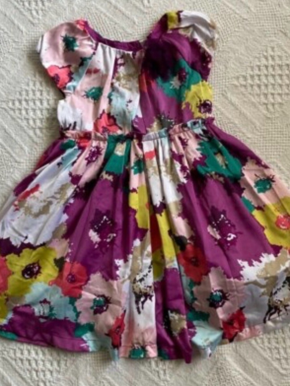 Cherokee Purple Multicolor Floral Fit-and-Flare Dress